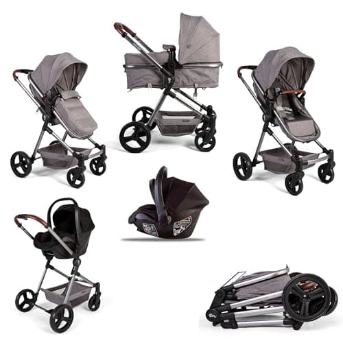 Image of Red Kite Push Me Savanna i Travel System Including i-Size Infant Carrier Car Seat - Graphite