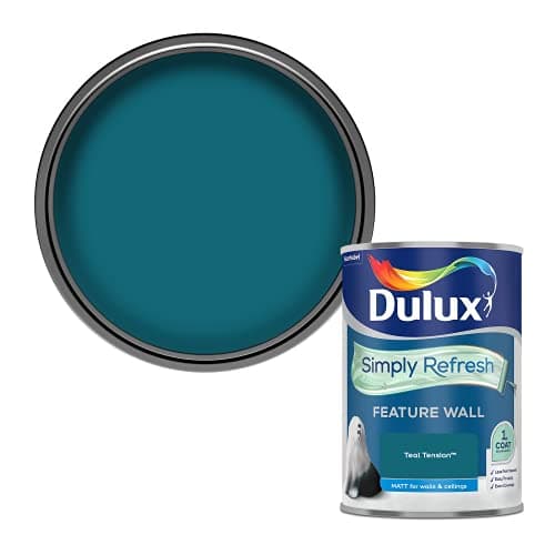 Image of Dulux Simply Refresh Feature Wall Matt Emulsion Paint - Teal Tension - 1.25L, 5569246