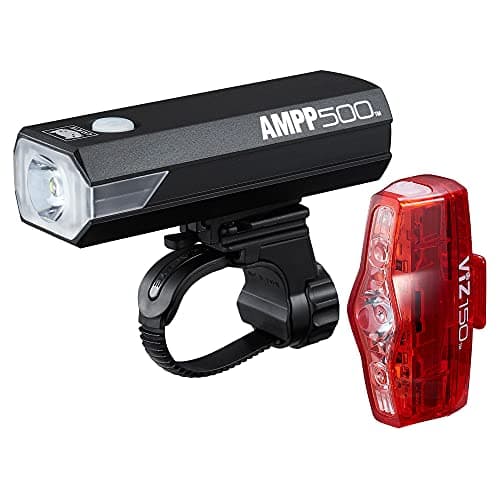 Image of CatEye AMPP 500 / VIZ 150 Bike Light Set: Strong front light paired with a bright rear light