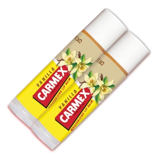 Image of Carmex Vanilla Click Stick Set | Multipack With SPF 15 For Sun Protection | Soothes And Repairs Dry, Cracked Lips | Intensely Hydrating Winter Lip Care Formula (Pack Of 2)