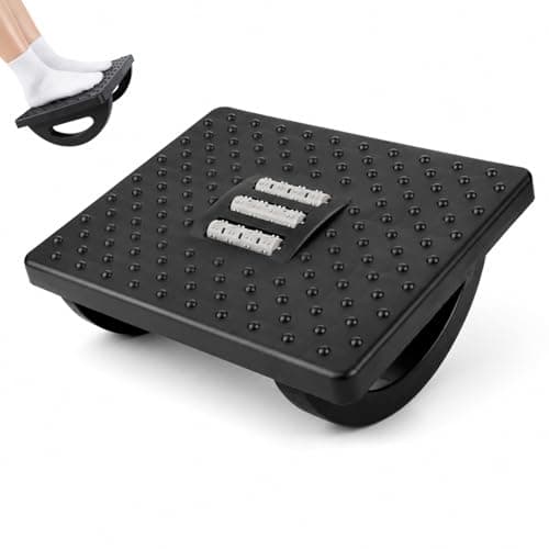 Image of Otopone Rocking Foot Rest Under Desk Roller and Textured Massage Surface Anti Slip Ergonomic Posture Support Footrest for Office and Home