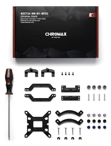 Image of Noctua NM-M1-MP83 chromax.Black, CPU Cooler Mounting-Kit for AMD AM5/AM4 and Intel LGA1700/LGA1200 (Black)