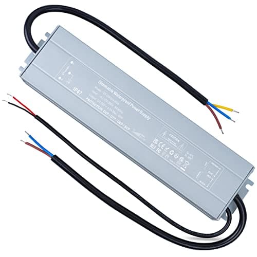 Image of REYLAX 24V LED Driver Dimmable 60W 2.5A IP67 Waterproof Transformer AC 170-260V to DC 24V, Constant Voltage Outdoor Power Supply, High Power Factor, Low Voltage Transformer for LED Applications