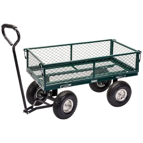 Image of Draper 58552 Steel Mesh Garden Trolley Cart