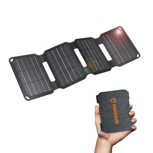 Image of FlexSolar 10w Portable Solar Charger 5V USB Small Foldable Solar Panel IP67 Waterproof for Phones Tablet Powerbank Camera Flashlight Watches Outdoor Camping Hiking Travel