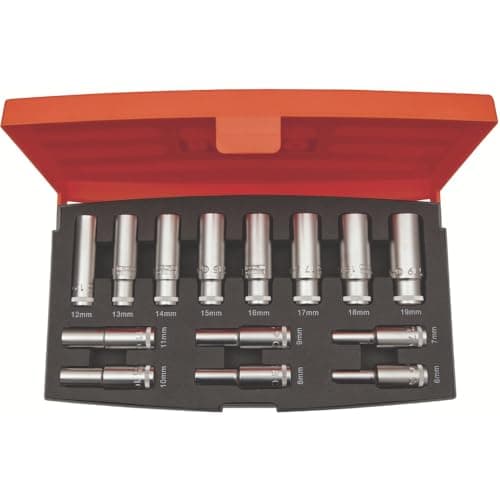 Image of Bahco S1214L 3/8" Drive 14 Piece Deep Metric Socket Set 6-19mm