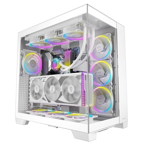 Image of Antec C8 White, Fans not Included, RTX 40 Compatible, Dual-Chamber, tooless Design, Type-C, 360mm Radiator Support, Seamless Tempered Glass Front & Side Panels, High Airflow Full-Tower E-ATX PC Case