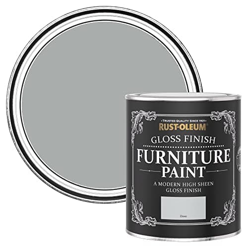 Image of Rust-Oleum Light Grey Furniture & Skirting Board Paint in Gloss Finish - Dove 750ml