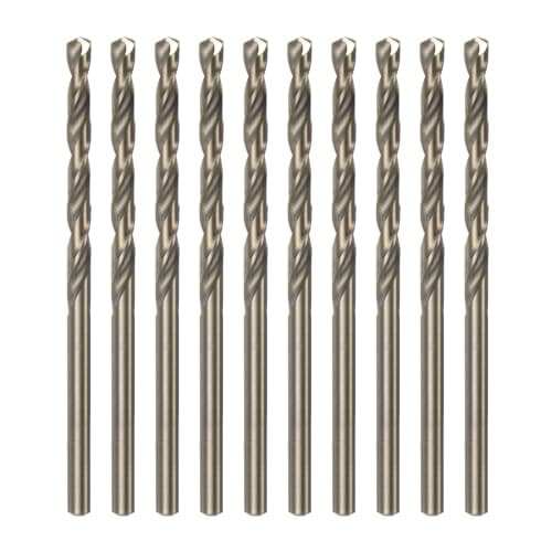 Image of sourcing map 10pcs Cobalt Jobber Drill Bits 3.8mm / 0.15" M35 High Speed Steel HSS Twist Drilling Bit Tool for Stainless Steel Copper Wood Plastic and other Hard Materials
