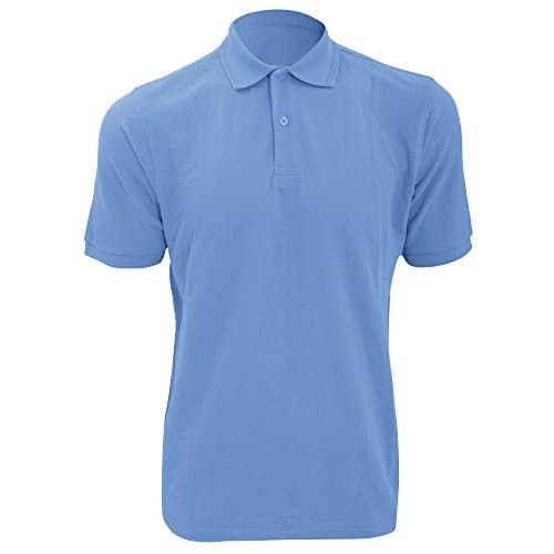 Image of Russell Mens Ripple Collar & Cuff Short Sleeve Polo Shirt (XL) (Sky Blue)