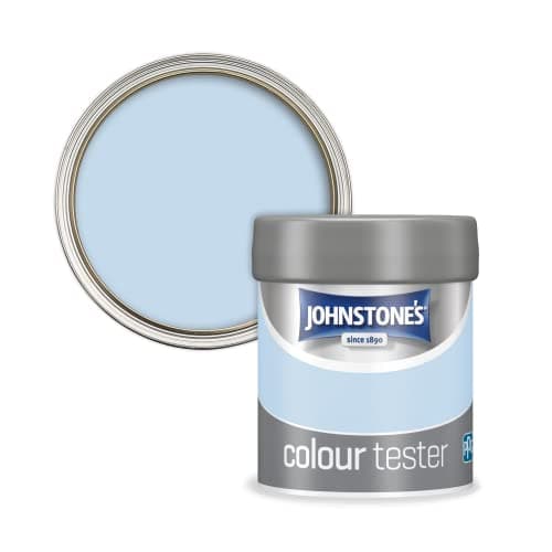 Image of Johnstone's Blue Horizon Wall & Ceiling Paint Tester Pot - Emulsion - Easy to Apply - Dry in 1-2 Hours - 75ml