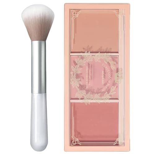 Image of Blushers for Cheeks Make Up, 3-in-1 Powder Blush - Matte Face Blush for Long-Lasting, Sweat-Resistant, Non-Greasy Glow, Natural Look & Brighten Skin