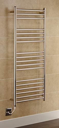 Image of Manissa Electric Boston Stainless Steel Towel Rail 500mm W x 1200mm Bathroom Towel Radiator Warmer
