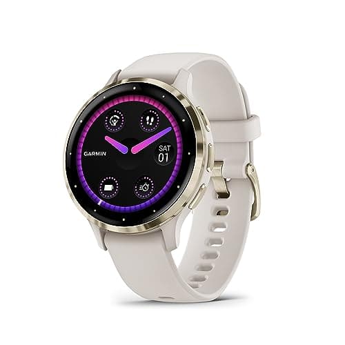 Image of Garmin Venu 3S, 41mm GPS smartwatch, AMOLED touchscreen, all-day advanced health & fitness features, voice functionality, music storage, wellness smartwatch with up to 10 days battery life, Ivory