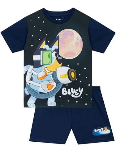 Image of Bluey Pyjamas, Bingo Short Sleeve Boys Pyjamas, Summer Short Pjs For Boys, Summer Pjs, Blue 7-8 Years