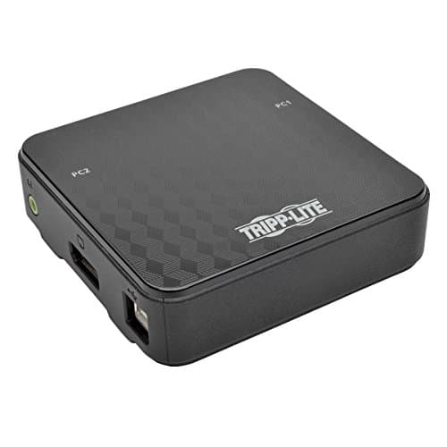 Image of Eaton Tripp Lite 2-Port DisplayPort KVM Switch 4K 60 Hz with Audio, Cables and USB Peripheral Sharing (B004-DP2UA2-K)
