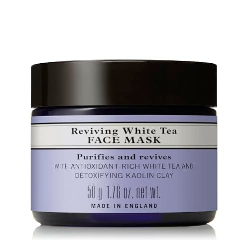 Image of Neal's Yard Remedies Reviving White Tea Facial Mask, Purifying & Reviving Face Cleanser, Cruelty-Free, 50g