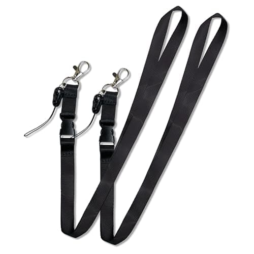 Image of YXIING 2 Pcs Black Lanyard for Neck, Lanyards, Quick Release Lanyard Trap Black, Key Lanyards Uk for Cell Mobile Phone