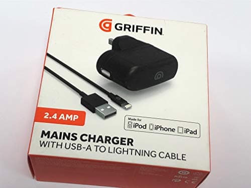 Image of Griffin 2.4 Amp Mains Charger + USB - Ligthning Cable