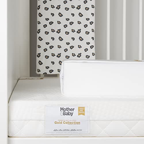 Image of Mother&Baby Cot Bed Mattress 140 x 70cm - First Gold Anti-Allergy, Breathable Nursery Grade Foam Cot bed Mattress with Waterproof membrane