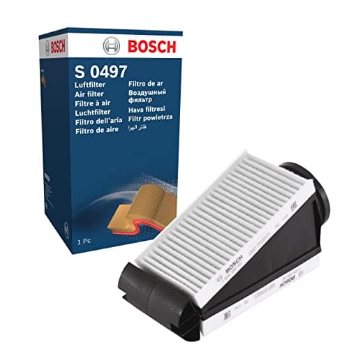 Image of Bosch S0497 Car Air Filter - Separates Particles from the Air Intake - Moisture-resistant plus High Tensile Strength