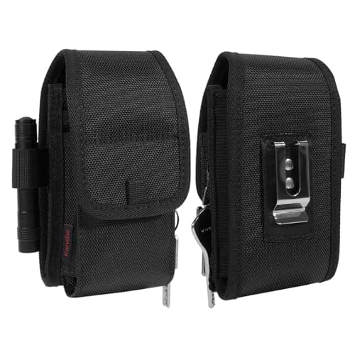 Image of KENOBE Belt EDC Pouch, Multi-Pocket Tool Holder Cell Phone Holster, Multi-Purpose Belt Clip Tools Bag, Utility Tactical Gadget Waist Pack Camping Hiking Outdoor Gear Pocket Organizer Case