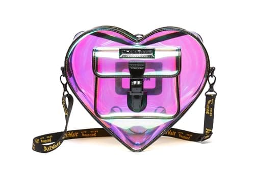 Image of Dr. Martens Transparent Heart Shaped Backpack, Black Iridescent Pu+felix Rub Off, Mini