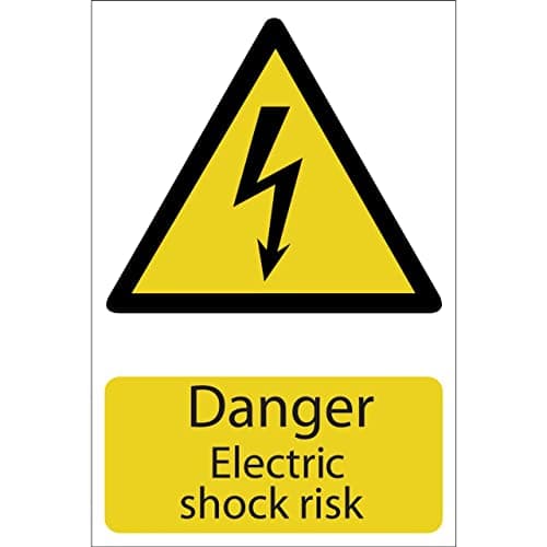 Image of Draper 72225 "Danger Electric Shock" Hazard Sign