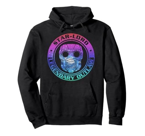 Image of Marvel Guardians Of Galaxy Star-Lord Rainbow Outlaw Hoodie