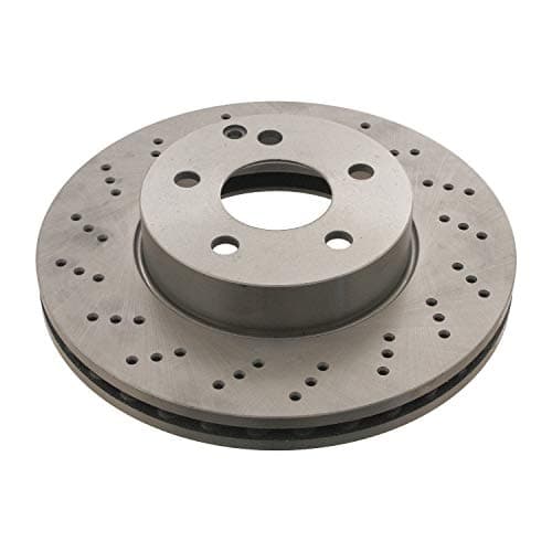 Image of febi bilstein 30552 Brake Disc Set (2 Brake Disc) front, perforated/internally ventilated, No. of Holes 5