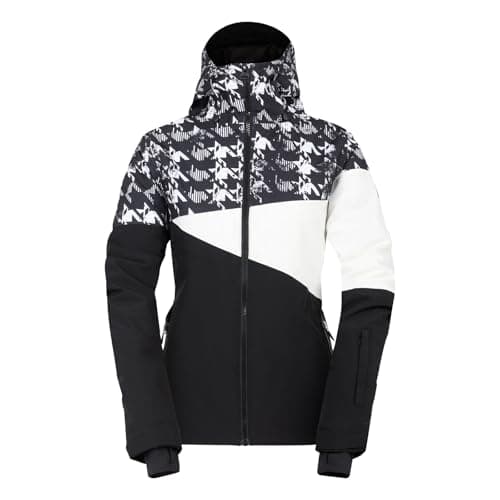 Image of Dare 2b Womens Ice Iii Ski Jacket, Black Dogtooth Print, 16 EU