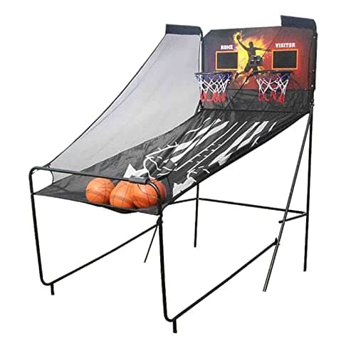 Image of Basketball Arcade Game, Double Electronic Hoop Shot - 8 Game Modes, Indoor Basketball for Home - Includes 4 Basketballs