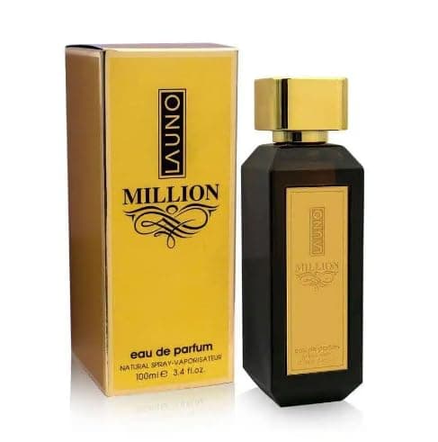 Image of La Uno Million Perfume 100ml EDP by Fragrance World- fresh and spicy fragrance for men with amber, leather and tangerine notes.