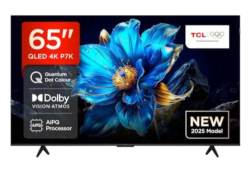 Image of TCL 65P7K-UK 65" QLED 4K Ultra HD HDR Google TV (Google Assistant, Freeview Play, Dolby Atmos, Dolby Vision, HDR10+, 120Hz Game Accelerator, Motion Clarity，2025 Model)
