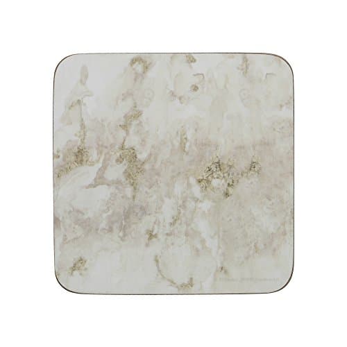 Image of Creative Tops 'Grey Marble' Premium Printed Drinks Coasters with Cork Back, 10.5 x 10.5 cm - Grey / White (Set of 4)
