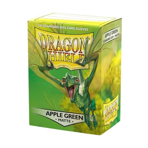 Image of Dragon Shield | Standard Size Card Matte Sleeves | 100 CT - Smooth & Tough Premium TCG Sleeves | Compatible with Pokemon, Flesh & Blood, One Piece & Magic the Gathering | Apple Green - Matte