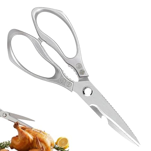 Image of Kitchen Scissors Heavy Duty, Sharp Food Stainless Steel Scissors Dishwasher Safe Meat Poultry Shears for Chefs House Daily Use ChickenBeefs Poultry Fish Meat Vegetables