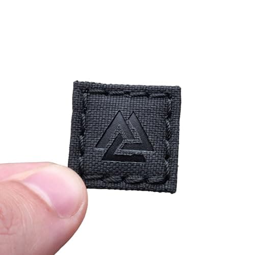 Image of IR Blackout 1x1 Valknut Cat Eye Patch Viking Norse Heathen Odin Morale Tactical
