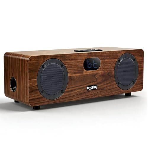Image of ottosing CT-400 2.1CH Bluetooth Speaker Wireless Soundbar, Dual 15W Powerful Sound + 30W Subwoofer, Optical/Coaxial/HDMI ARC/AUX/USB, DSP Tuning Wooden Audio System for TV/Party/Karaoke