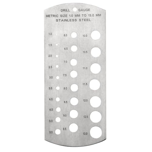 Image of Hardys 25-Piece Stainless-Steel Metric Drill Gauge, 1-13mm, for Drill Bits, Impact Driver Bits and Masonry Drill Bits