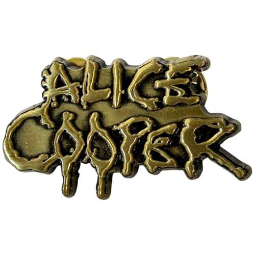 Image of Alice Cooper Dripping Logo Pin Badge One Size