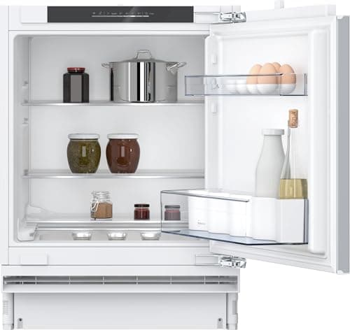 Image of NEFF N50 KU1212FE0G Under Counter Fridge with Flat Hinge, Super Cooling Function, Wi-Fi Enabled, Safety Glass Shelves, 82 x 60cm, Integrated