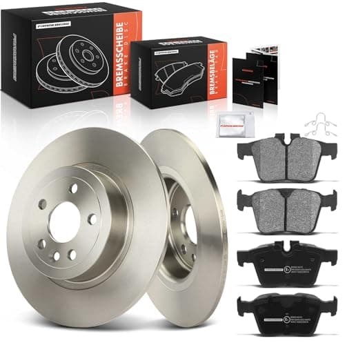 Image of Frankberg Brake Kit incl. 2x Brake Disc + 4x Brake Pad Rear Compatible with R.a.n.g.e R.o.v.e.r Evoque L538 2.0L 2.2L 2011-2019 Replace# 31471265, 31445621