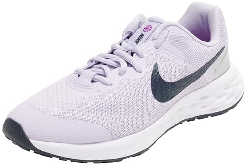 Image of NIKE Boys Revolution 6 Sneaker, Violet Frost Thunder Blue, 3 UK