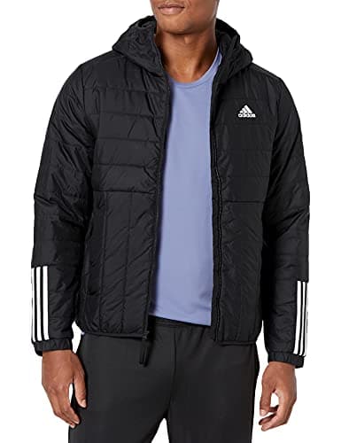 Image of adidas mens Itavic 3-stripes Light Hooded Jacket Black XX-Large