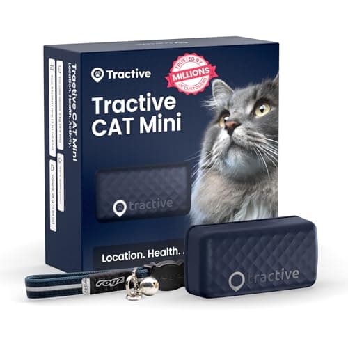 Image of Tractive Smart Cat Tracker Mini | #1 Cat GPS | Real-Time Location Tracking | Territory & Location History | Safety Collar included (Dark Blue)