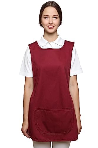 Image of Mirabella Health & Beauty Unisex Hygea Tabard Apron Maroon Burgundy S