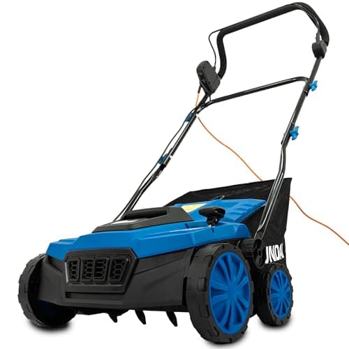 Image of HYUNDAI 14” / 36cm 2 - in - 1 1600W Electric Lawn Scarifier and Aerator with 45L Collection Bag, Adjustable Heights and Interchangeable Blades