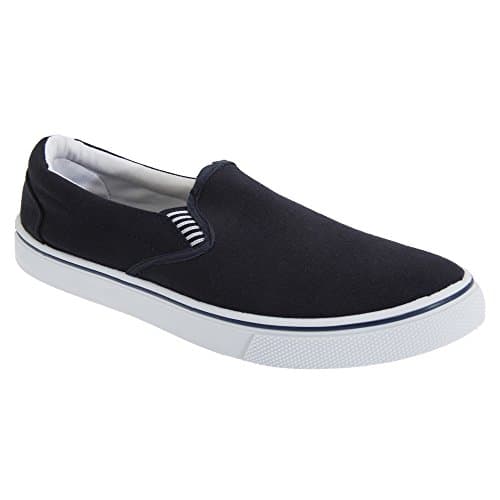 Image of DEK Canvas Slip On Mens Shoes Navy Blue (9 UK)