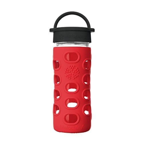 Image of Lifefactory Glass Hydration Bottle Apple Red 350 ml
